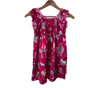 Nick & Nora Sock Monkey Valentine Silky Satin Red Nightgown Dress 10/12